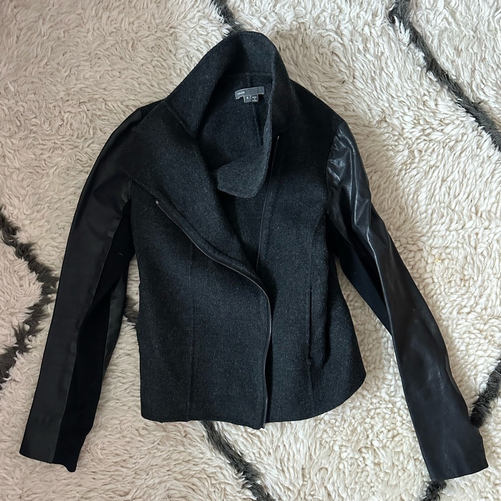 Vince, wool and leather jacket